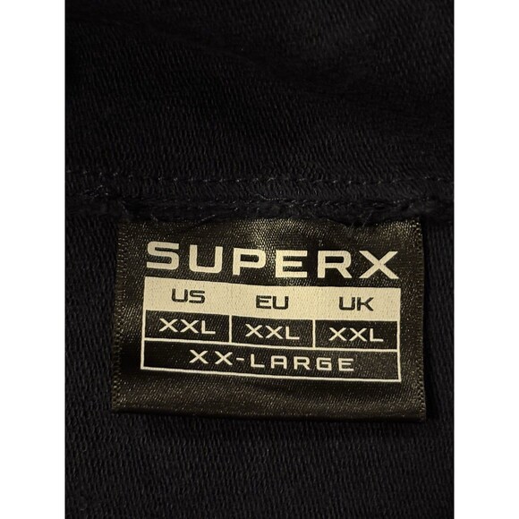 Superx THE KENT Full Zip Up Hoodie Size 2XL Clark Kent Superman Athletic Wear - Picture 6 of 9